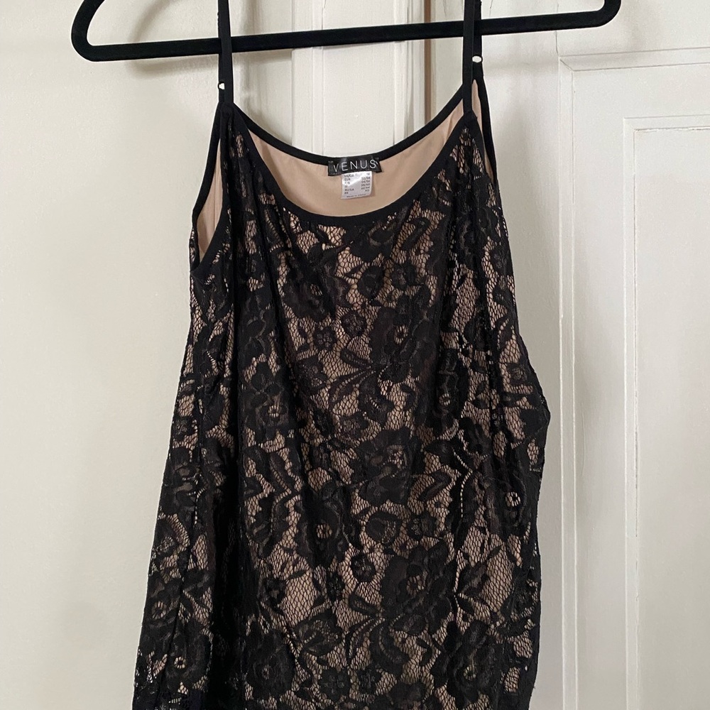 VENUS Black Lace Camisole Top